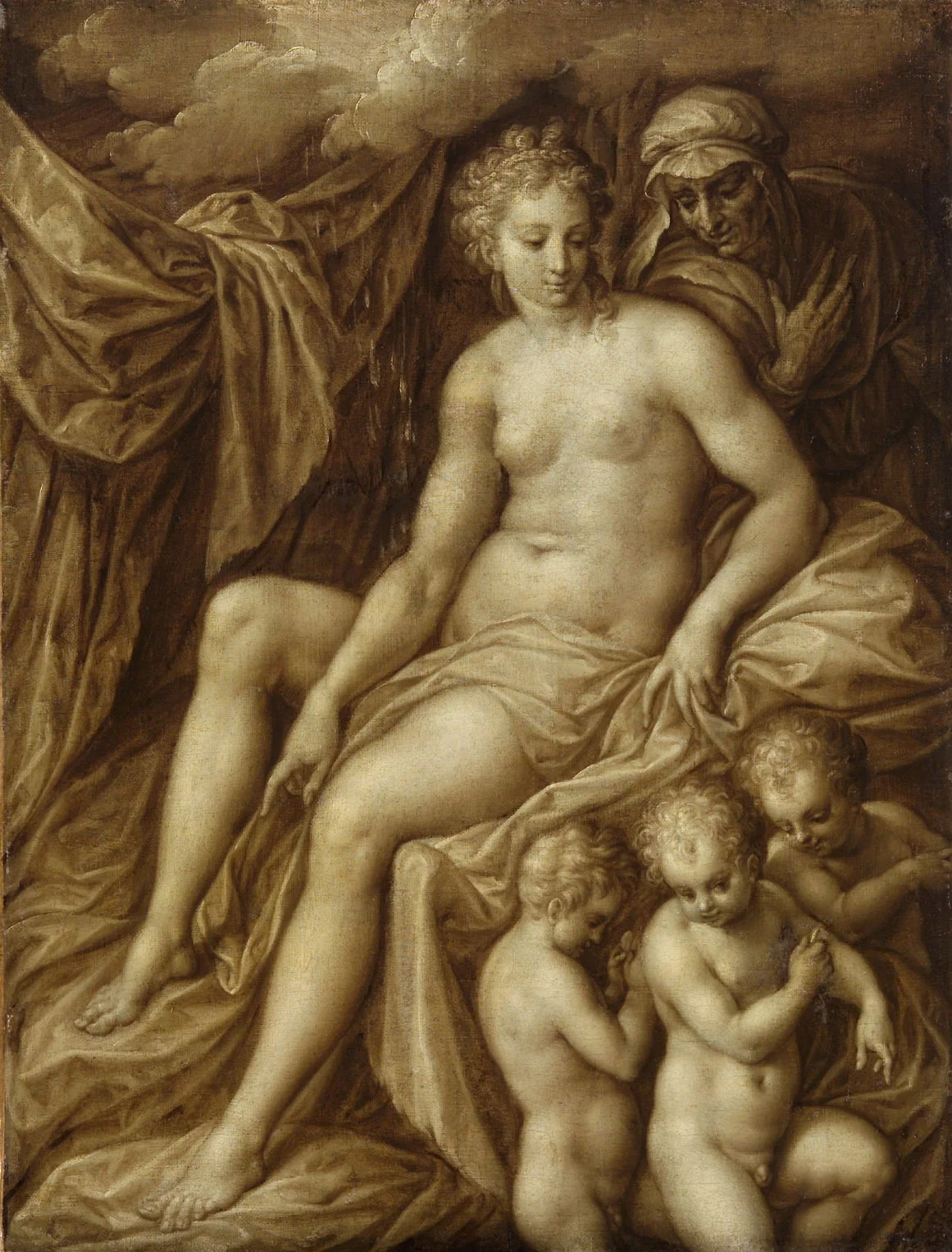 Danae, detail