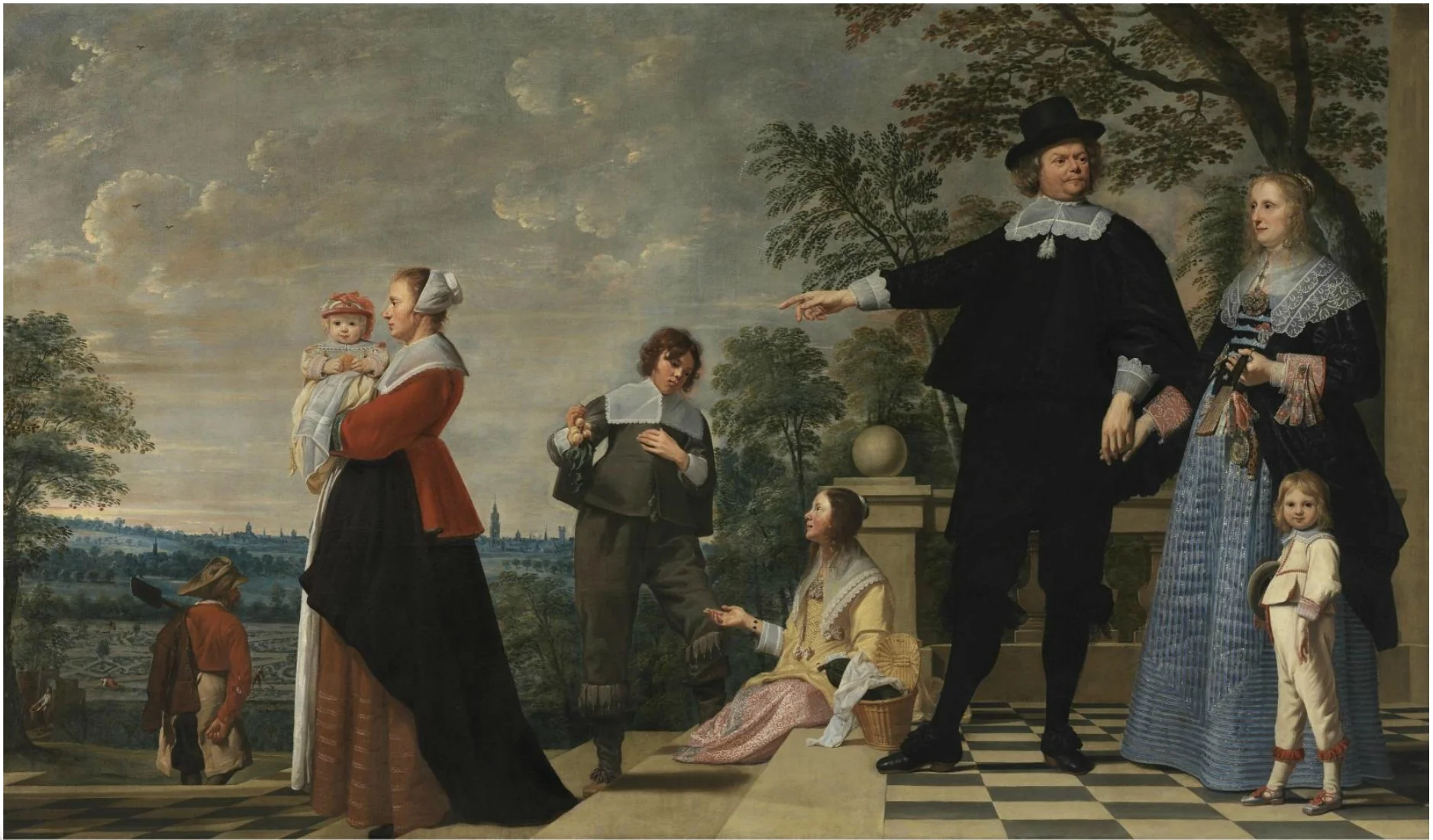 Portrait of a Bruges family, detail