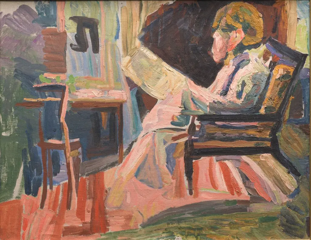 Reading Figure, by Niels Larsen Stevns, oil, 1941