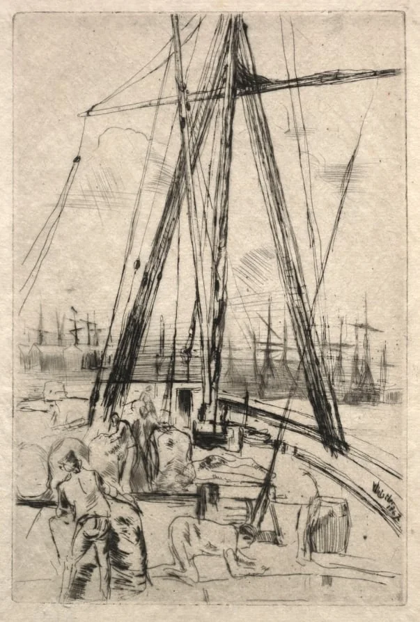 Shipping at Liverpool, detail