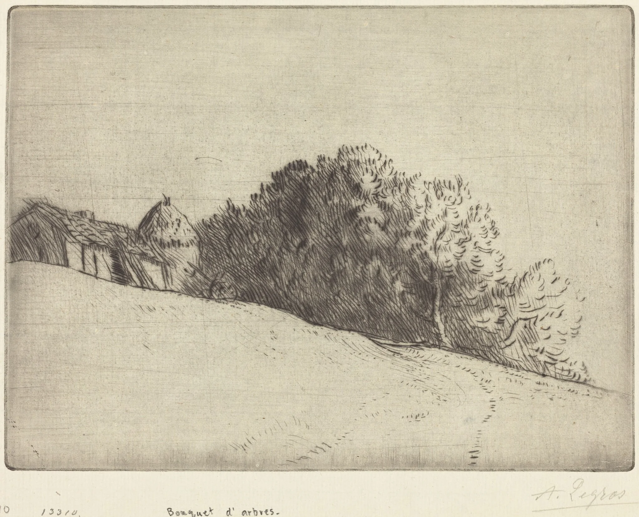 Stand of Trees (Bouquet d'arbres), detail