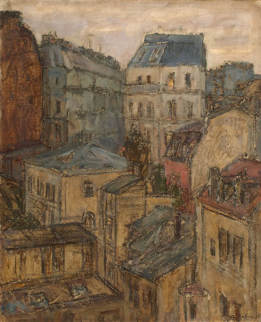 Paris street, by Apollinary Vasnetsov, oil, 1900