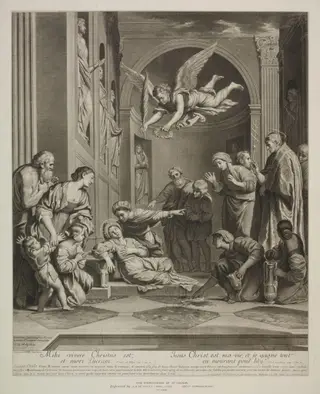 The Martyrdom of St. Cecilia, by Jean-Baptiste de Poilly, 1750