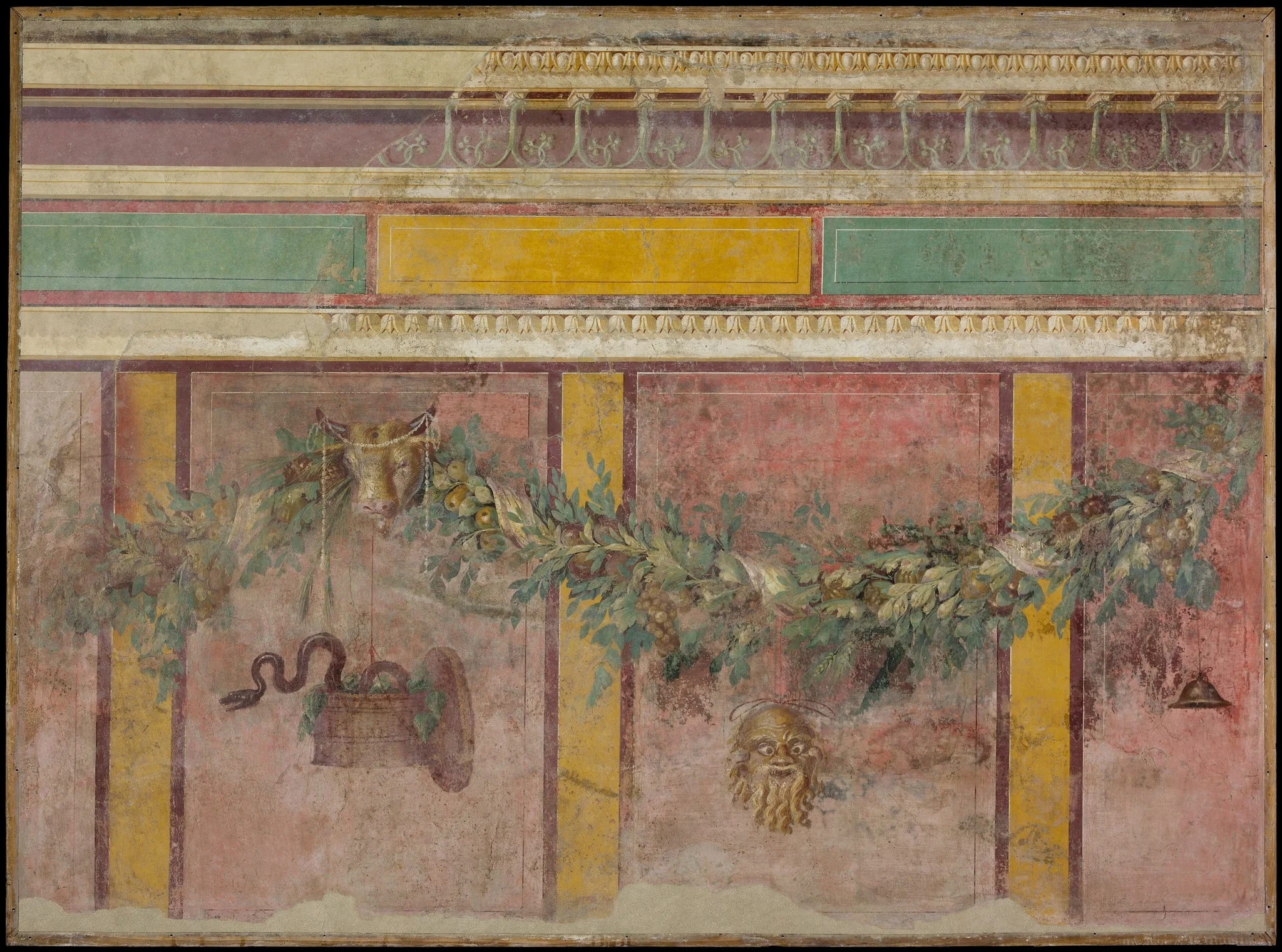 Wall painting from the west wall of Room L of the Villa of P. Fannius Synistor at Boscoreale, detail