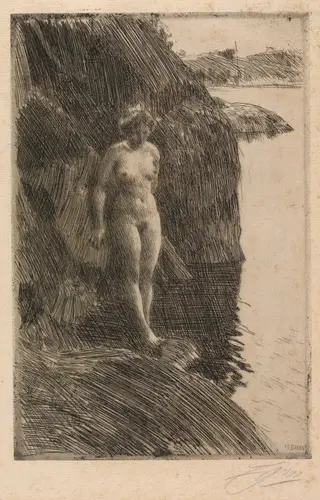 Precipice, by Anders Zorn, 1909