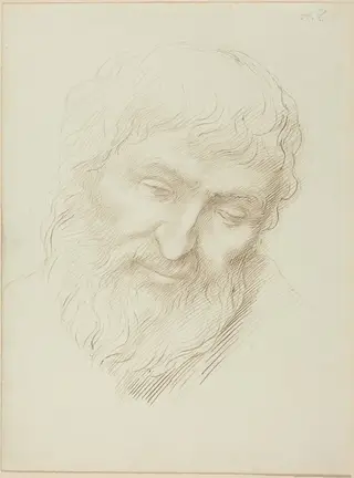 Head of a Man, by Alphonse Legros, ink, 1874