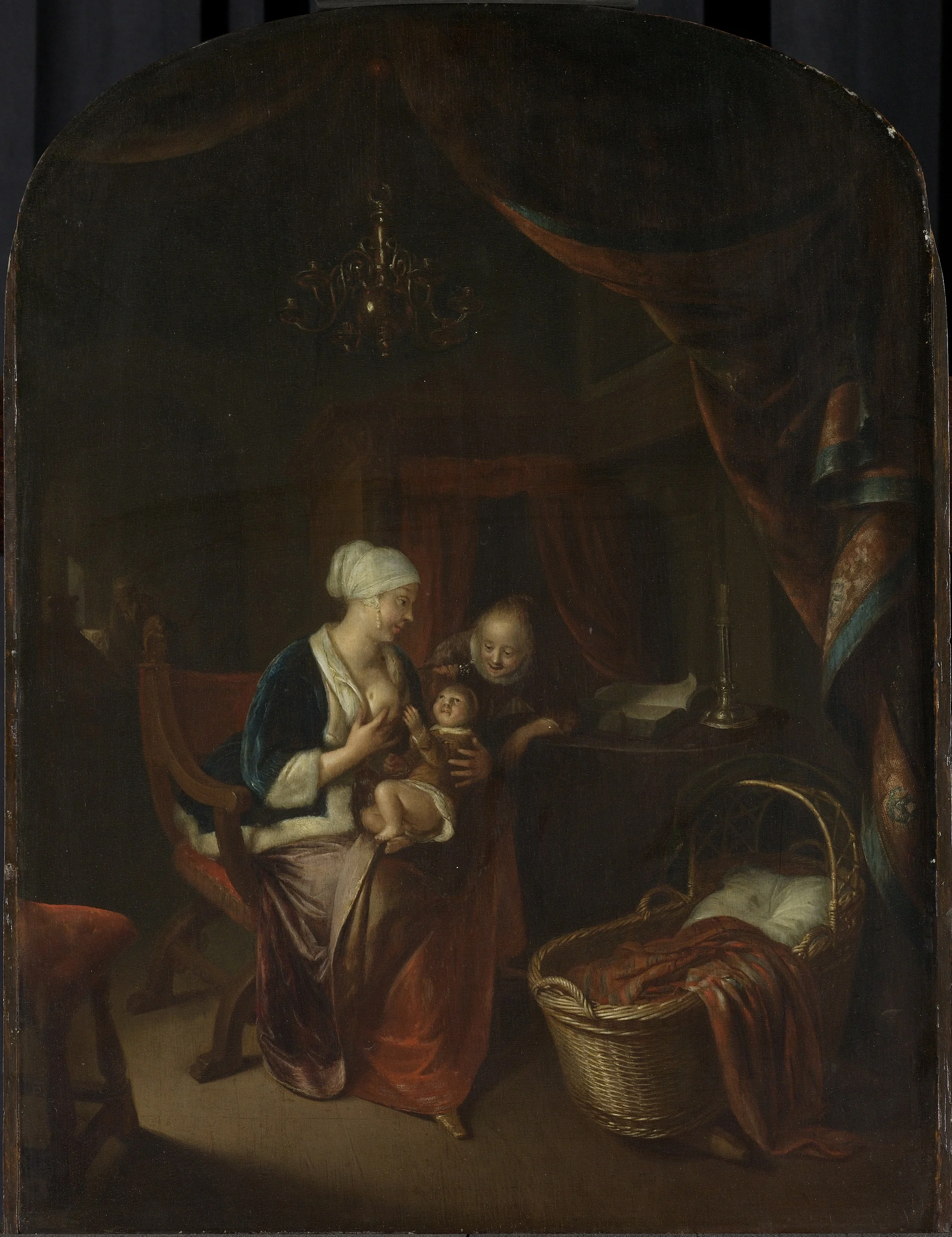A Mother Giving her Child the Breast, detail