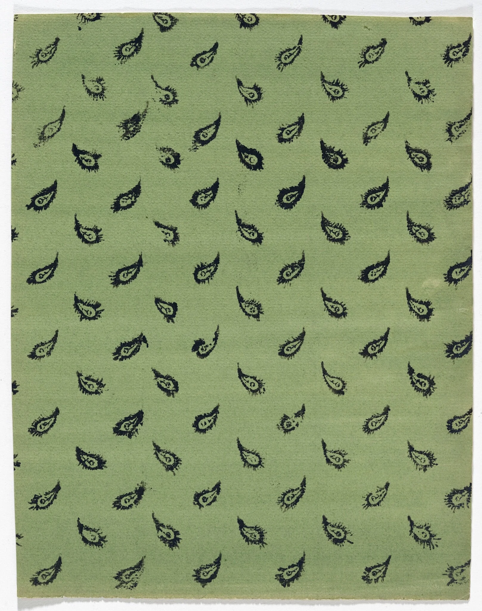 Endpaper with Feather Design, detail