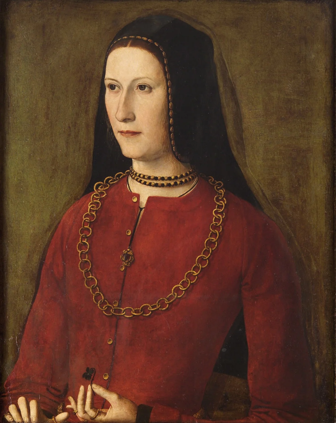 Portrait of a woman, detail