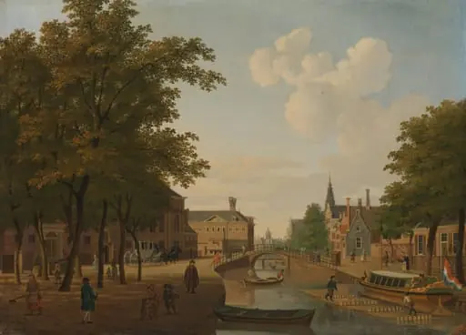 View of the Houtmarkt, Amsterdam, by Hendrik Keun, unspecified, 1774