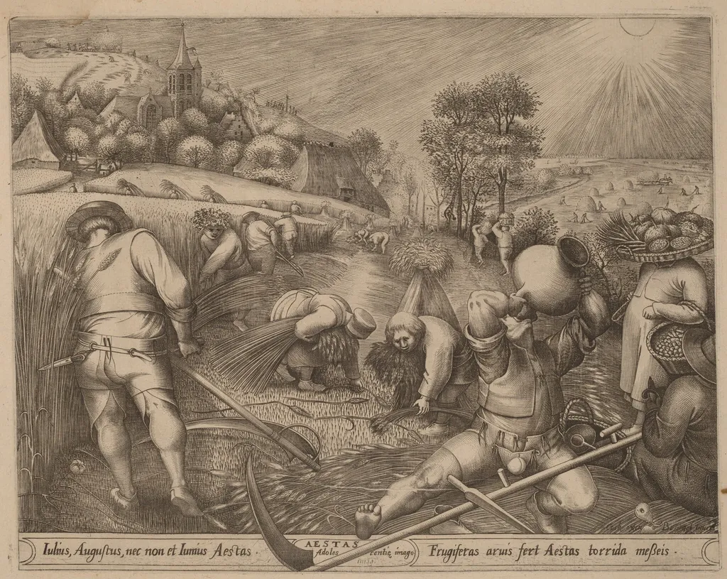 Summer, by Pieter van der Heyden, ink, 1570