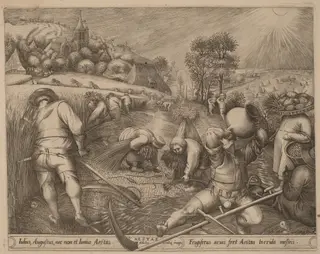 Summer, by Pieter van der Heyden, ink, 1570