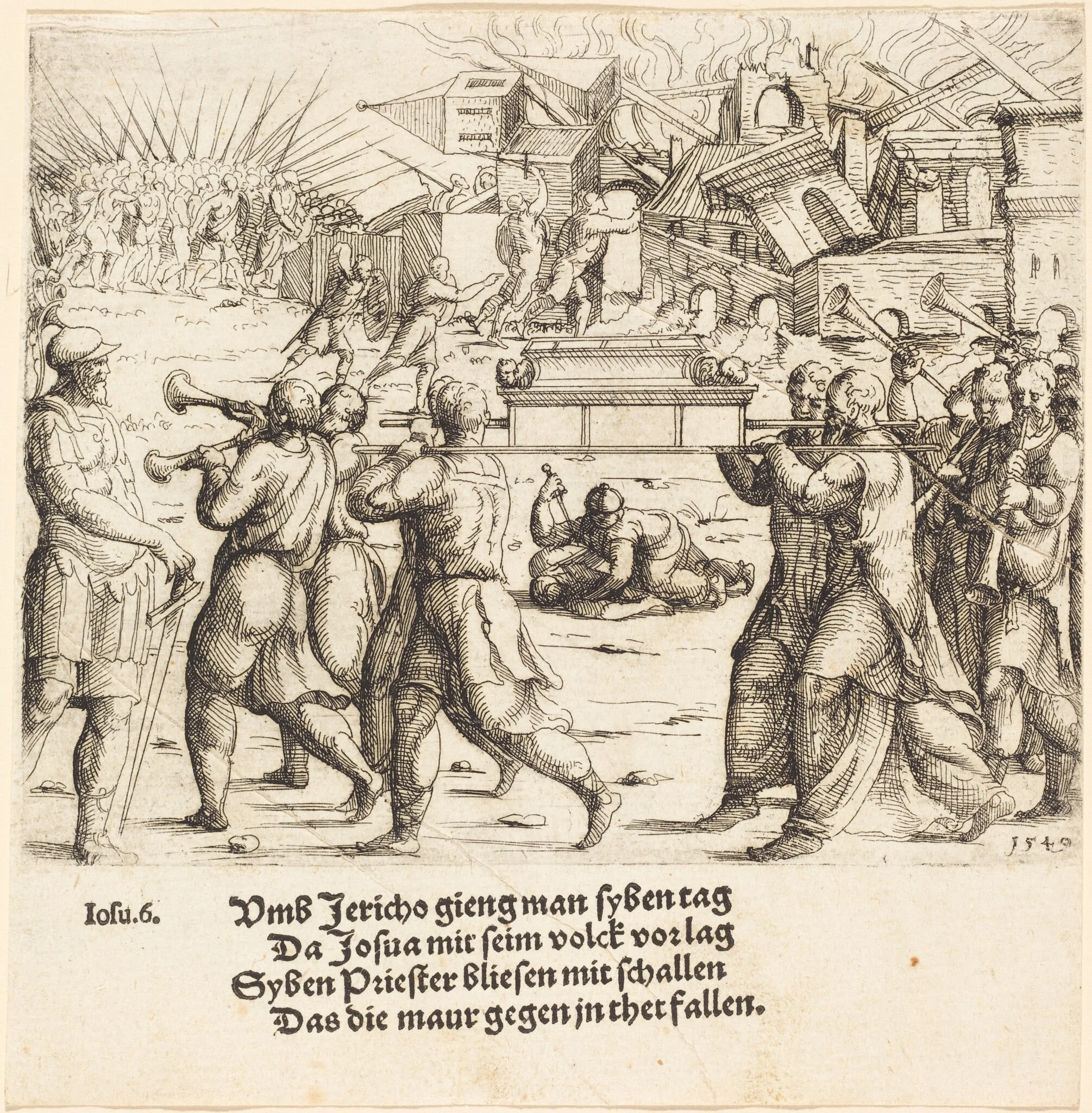 The Fall of Jericho, detail