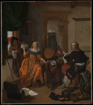 A Musical Party, by Gabriel Metsu, oil, 1659