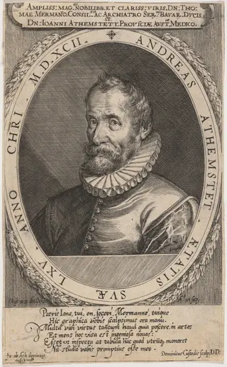 Andreas Athemstet, by Dominicus Custos, ink, 1592