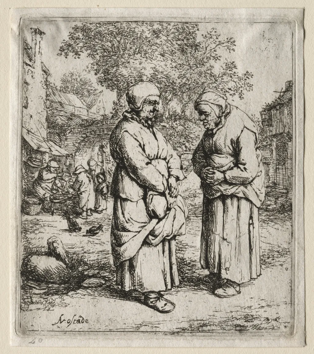 The Two Gossips, by Adriaen van Ostade, 1651