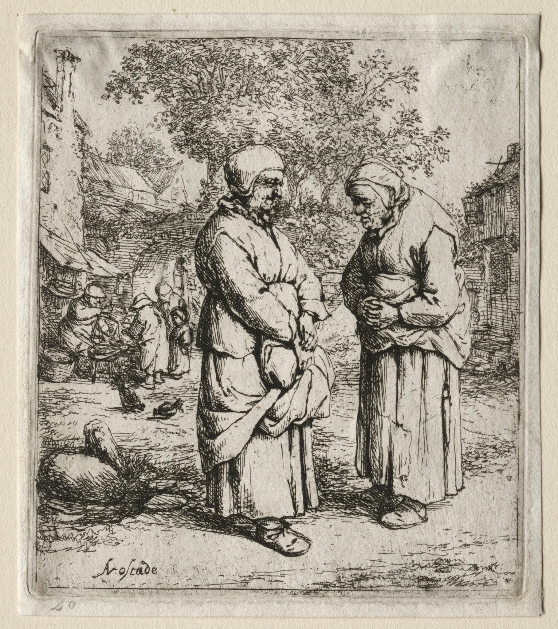 The Two Gossips, detail