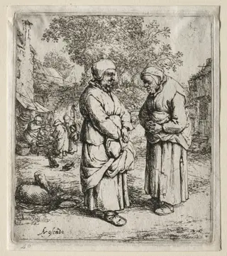 The Two Gossips, by Adriaen van Ostade, 1651