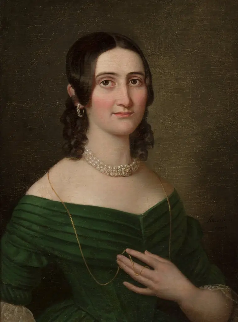 Portrait of a Woman, by Karl Gottlieb Schweikart, oil, 1842