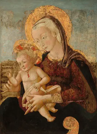 Madonna and Child, by Pier Francesco Fiorentino, tempera, 1475