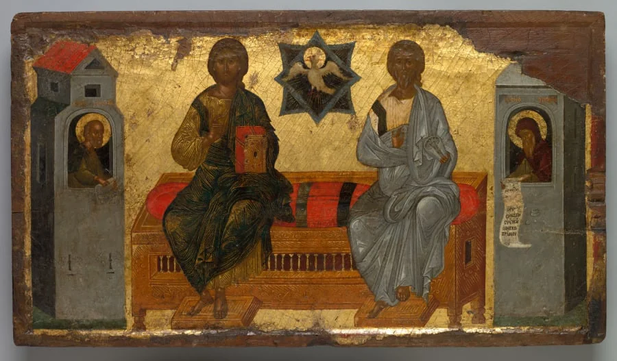 Icon of the New Testament Trinity, detail