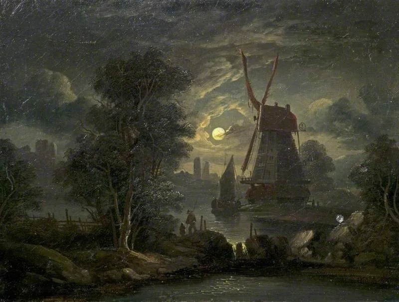 Moonlight Landscape, detail