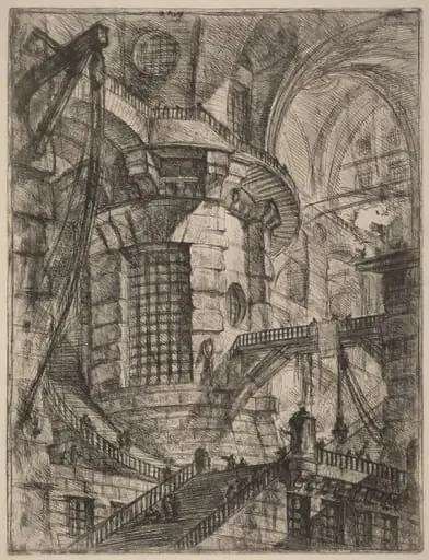 The Round Tower, by Giovanni Battista Piranesi, ink, 1750