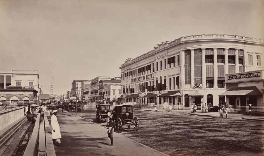 Calcutta. Old Court House Street, detail