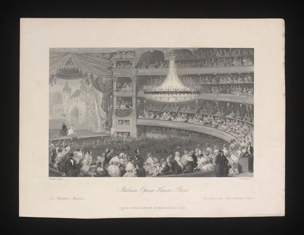 Italian Opera House, Paris, by Charles Mottram, 1850