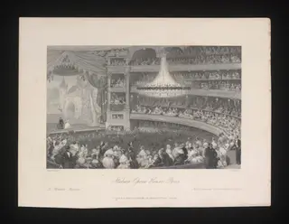 Italian Opera House, Paris, by Charles Mottram, 1850
