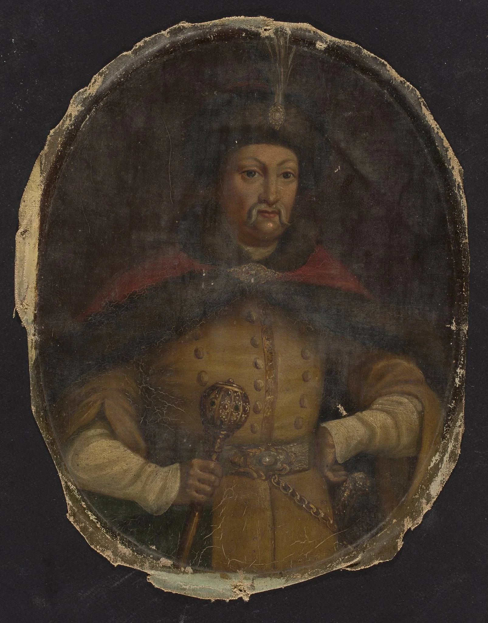 Portrait of a man in a Polish costume, detail