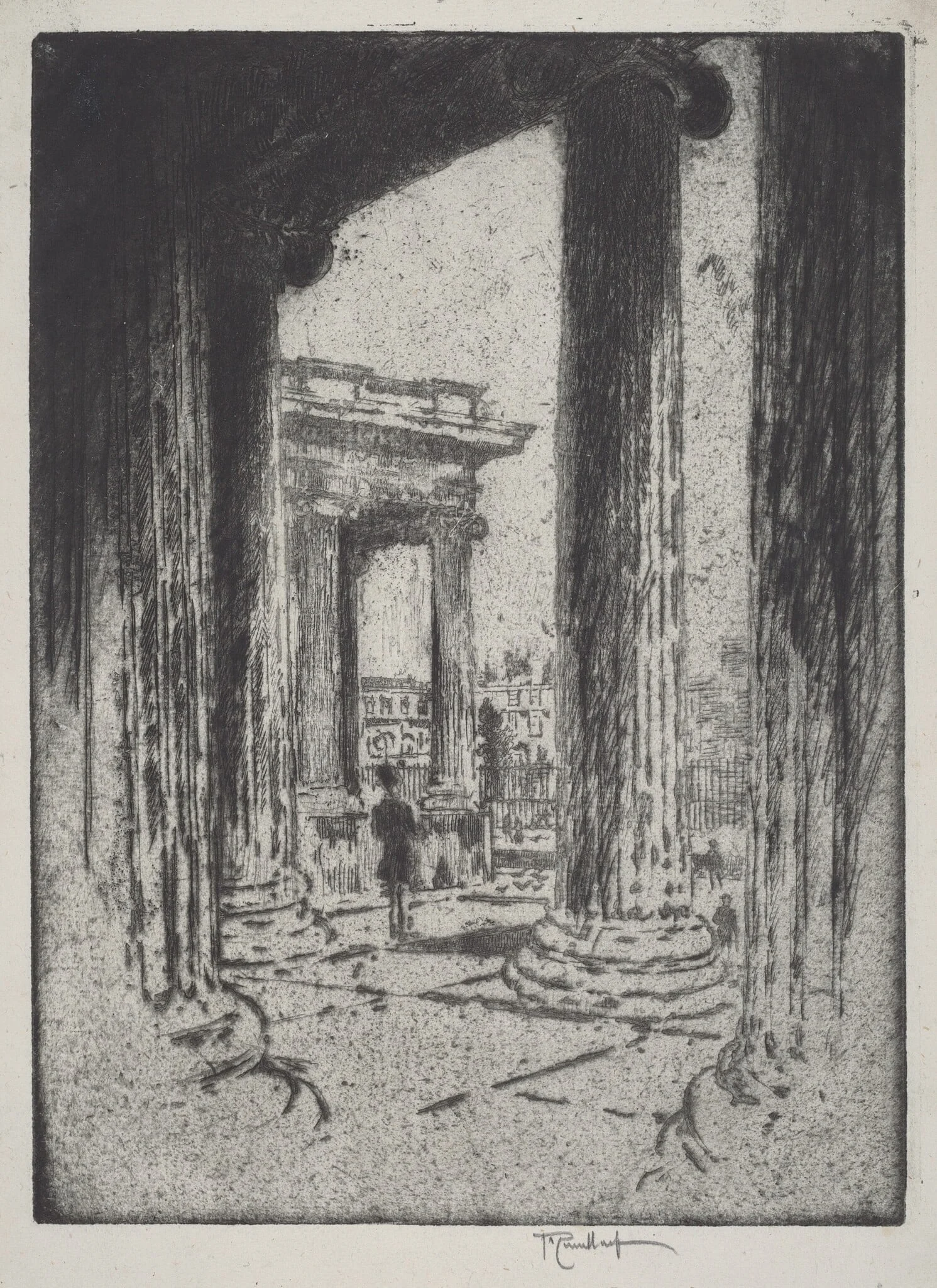 The Portico, British Museum, detail