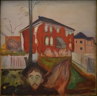 Red Virginia Creeper, by Edvard Munch, oil, 1900