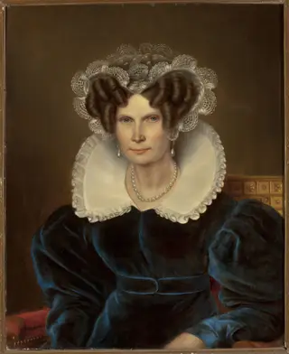 Portrait of Wilhelmine, queen of the Netherlands, by Jan Baptist van der Hulst, oil, 1828