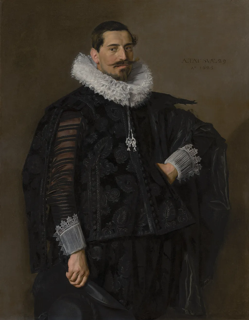 Portrait of Jacob Pietersz Olycan (1596-1638), by Frans Hals, oil, 1625