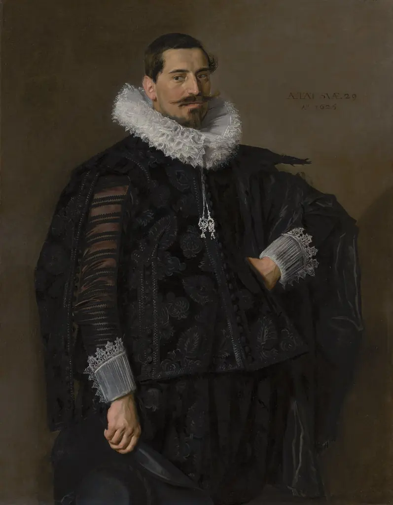 Portrait of Jacob Pietersz Olycan (1596-1638), by Frans Hals, oil, 1625