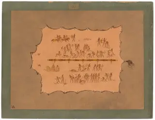 Facsimile of a Sioux Robe, by George Catlin, oil, 1865