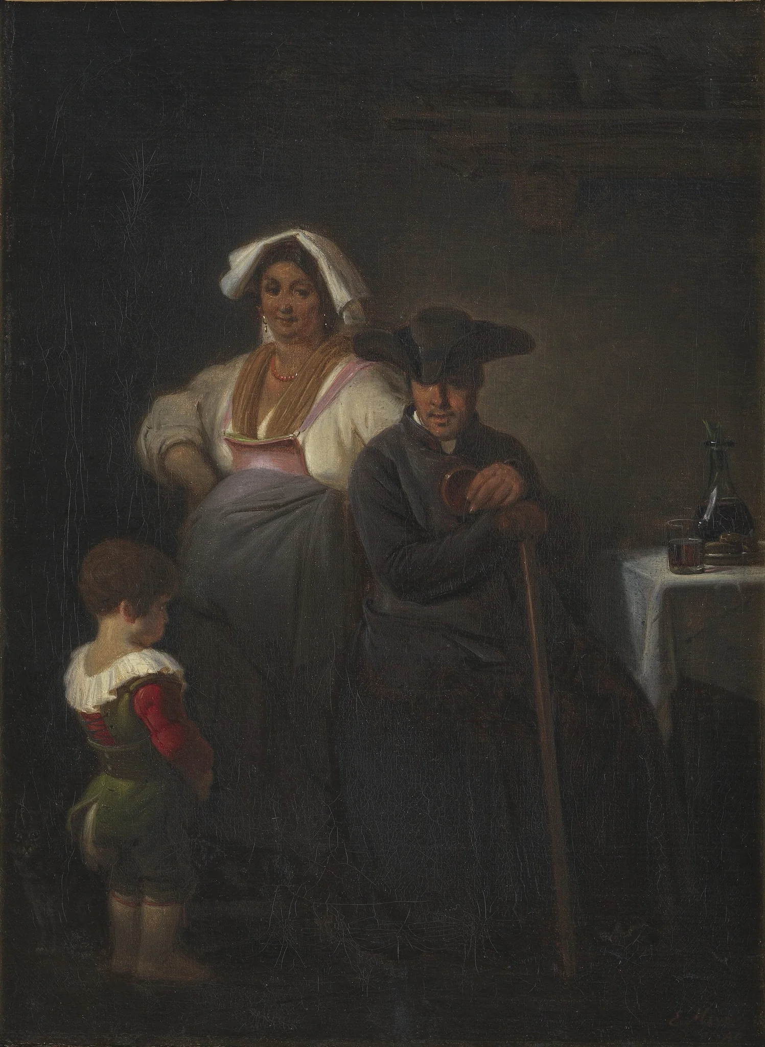 A Little Boy being Presented to a Priest, detail