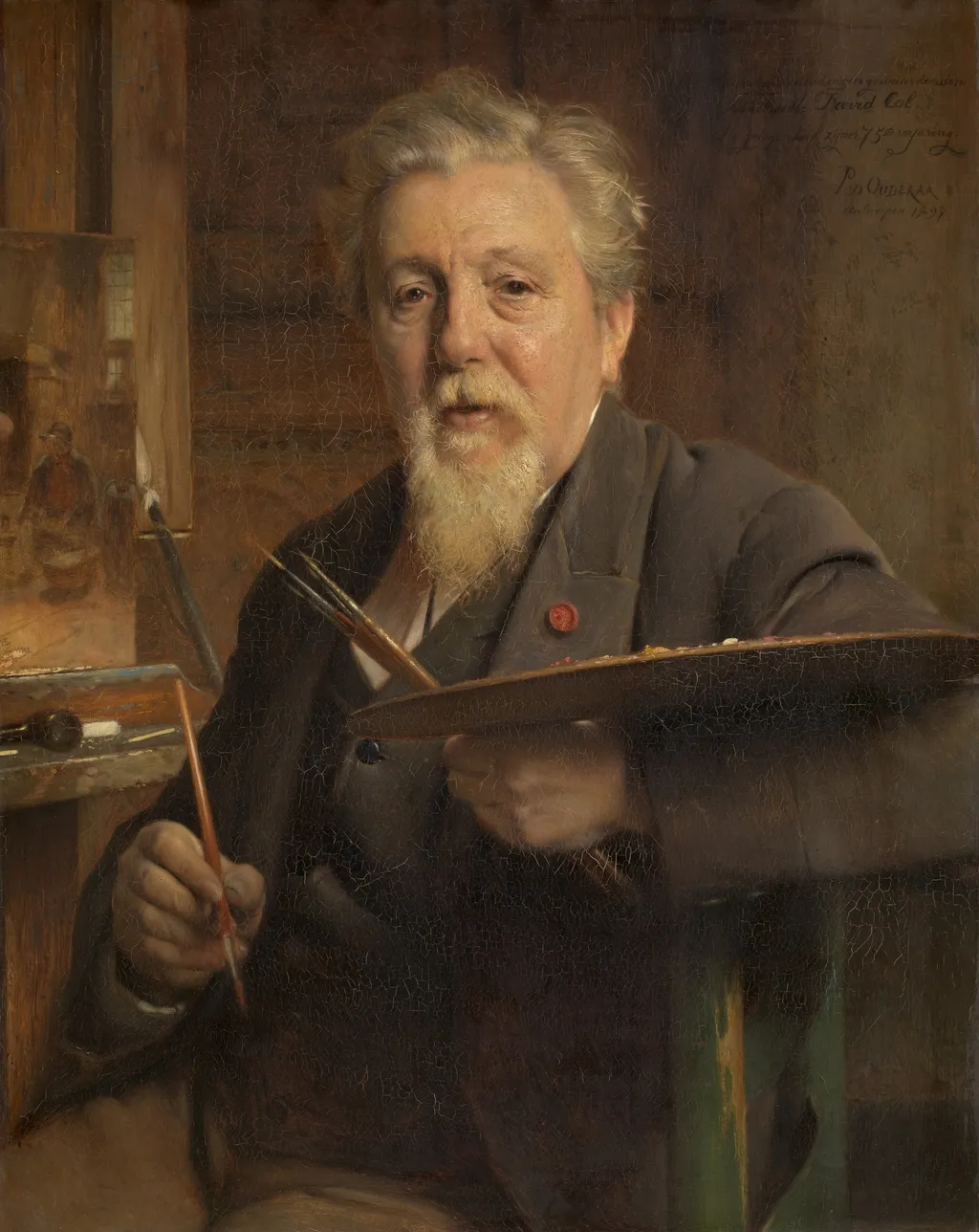 The Painter Jan David Col, by Pieter Van der Ouderaa, oil, 1899