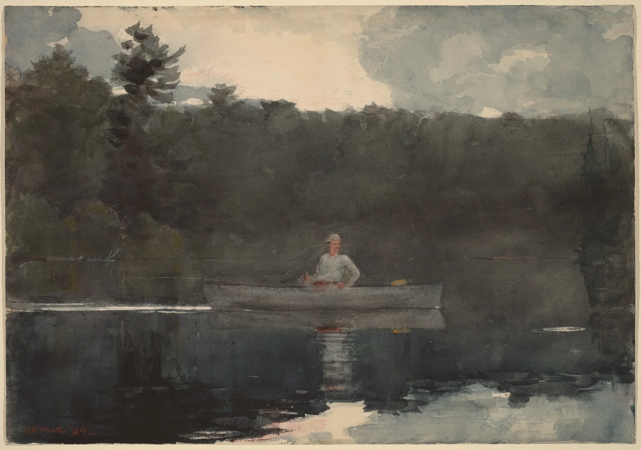 The Lone Fisherman, detail