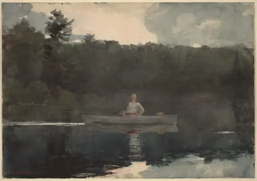 The Lone Fisherman, by Winslow Homer, graphite, 1889