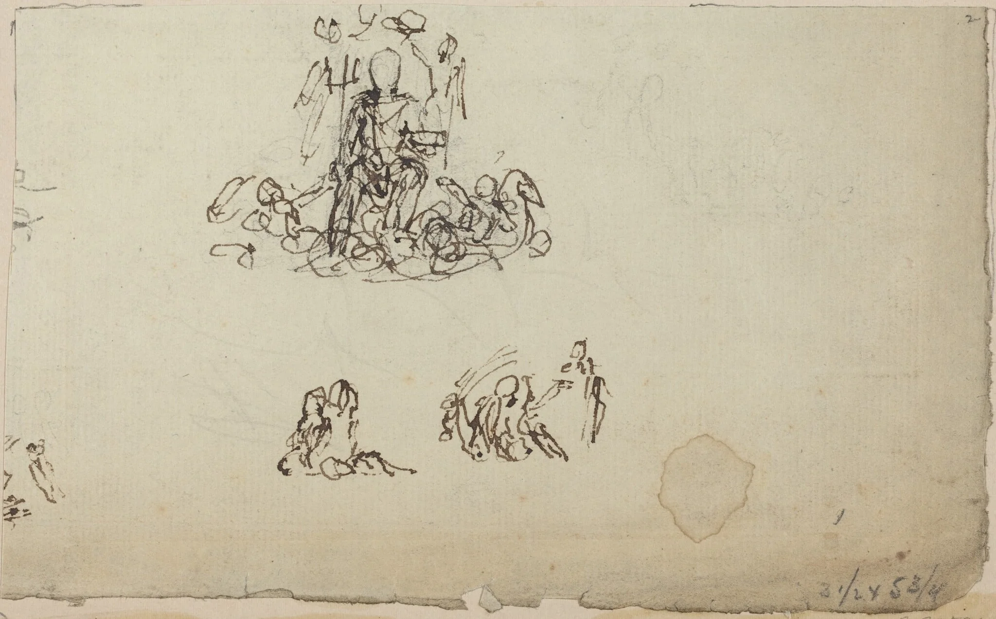 Study of Neptune and Sea Creatures (?), detail