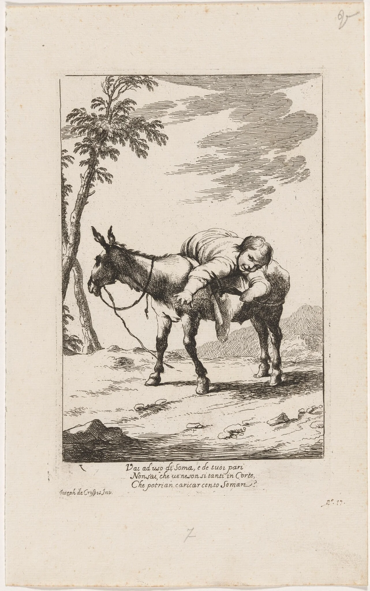 Bertoldino Lying on a Donkey, detail