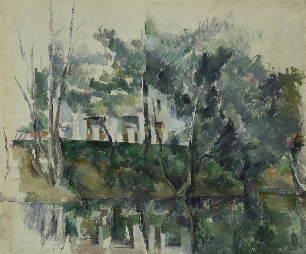 House on a River, by Paul Cezanne, oil, 1896