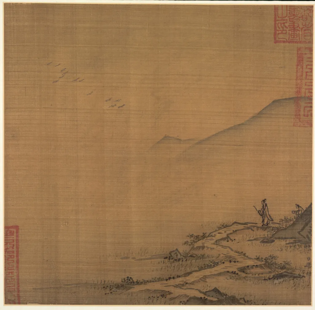 Landscape with Flying Geese, by Ma Lin, unspecified, 1250