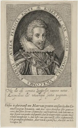 Robert Carr, Earl of Somerset, by Andries Jacobsz Stock, ink, 1614