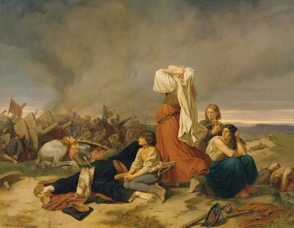 Die Schlacht bei Lipan 1434, by Christian Ruben, oil, 1868