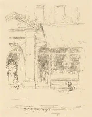 The Butcher's Dog, by James McNeill Whistler, ink, 1896