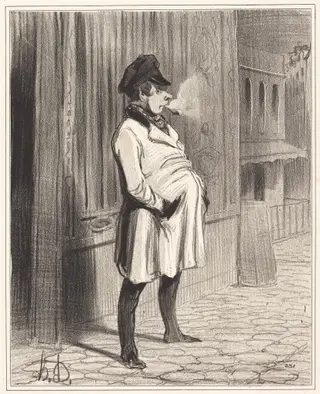 Le Claqueur, by Honoré Daumier, ink, 1842