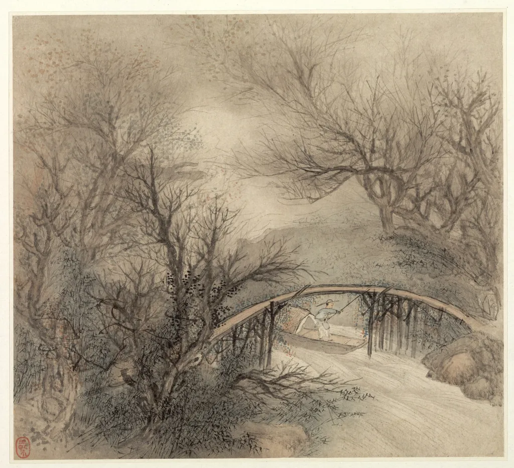 Album of Landscapes: Leaf 1, by Wang Gai, unspecified, 1689